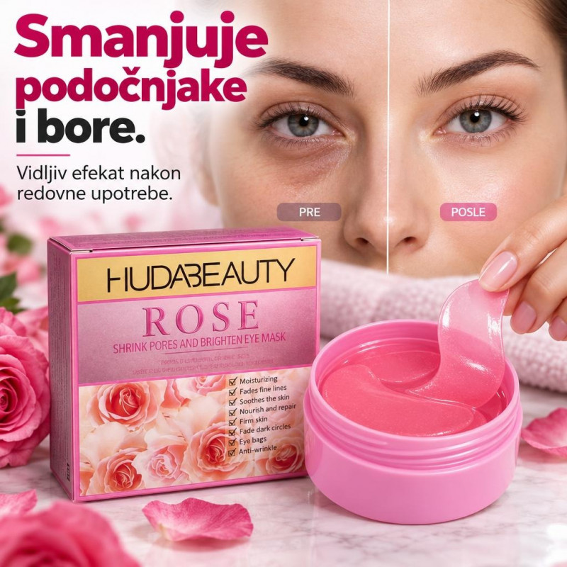 HudaBeauty Rose Maska Za Oči