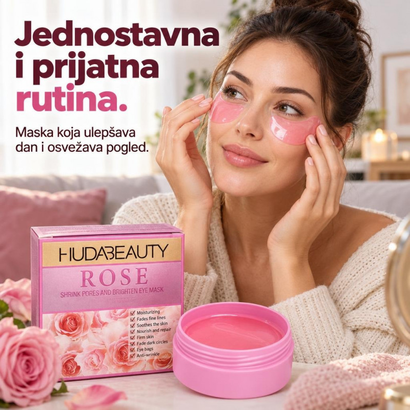 HudaBeauty Rose Maska Za Oči