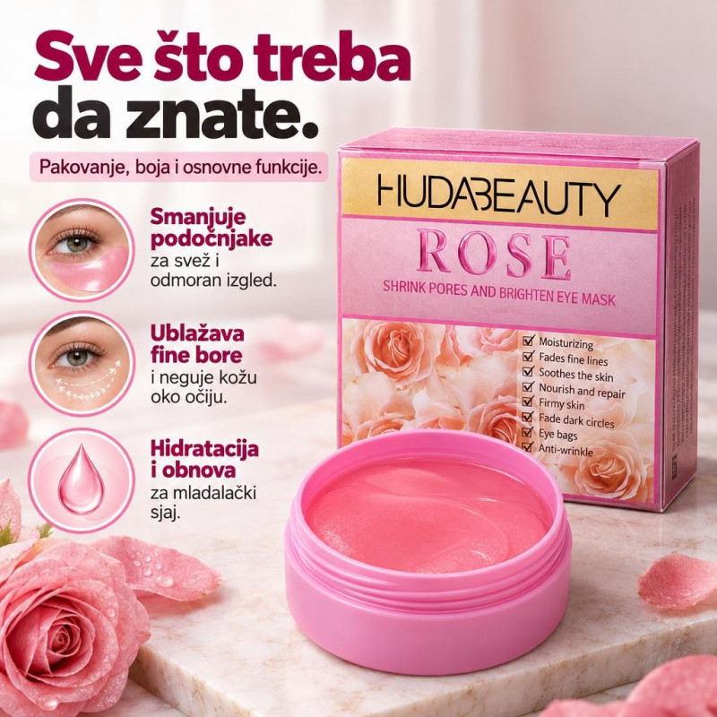 HudaBeauty Rose Maska Za Oči