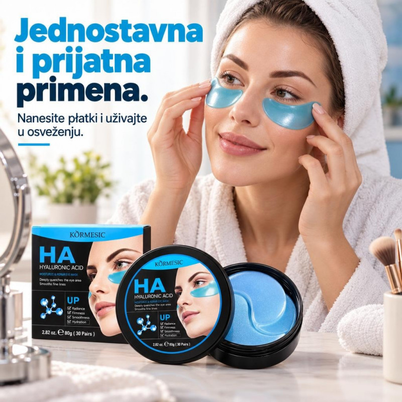 Kormesic HA jastučići za područje oko očiju sa hijaluronskom kiselinom – 30 pari
