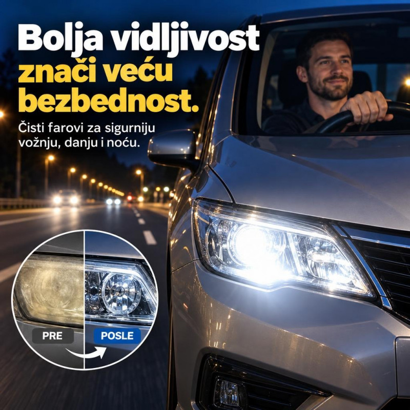 Komplet za polimerizaciju i restauraciju farova automobila