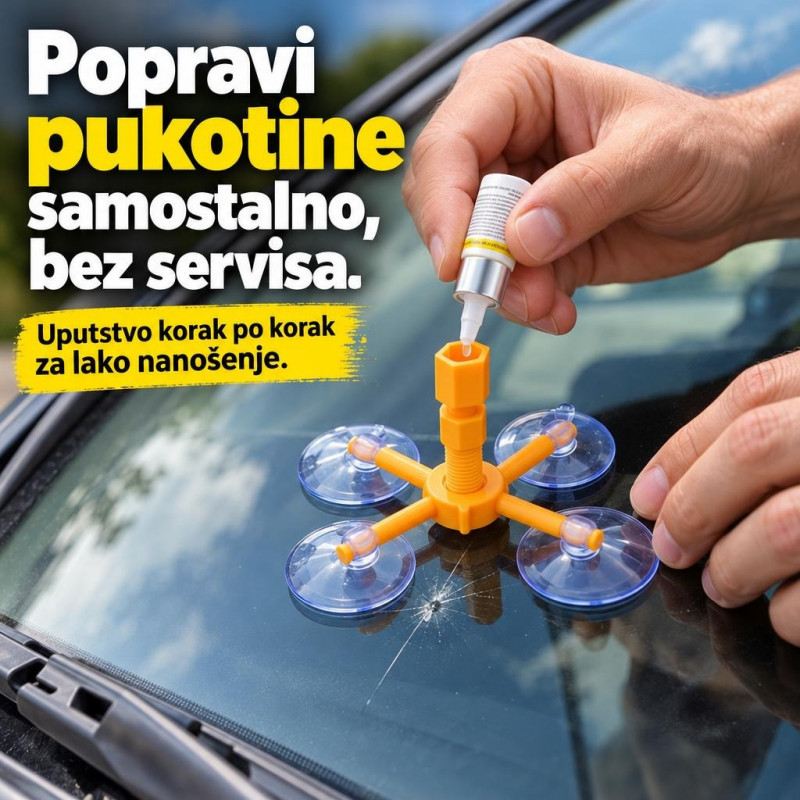 Set za popravku vetrobranskog stakla – Windshield Repair Kit
