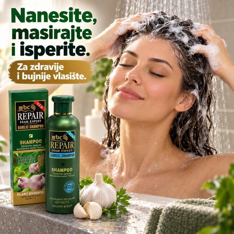 Šampon sa belim lukom za rast i protiv opadanja kose 500ml