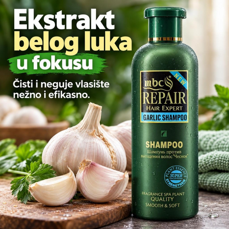 Šampon sa belim lukom za rast i protiv opadanja kose 500ml
