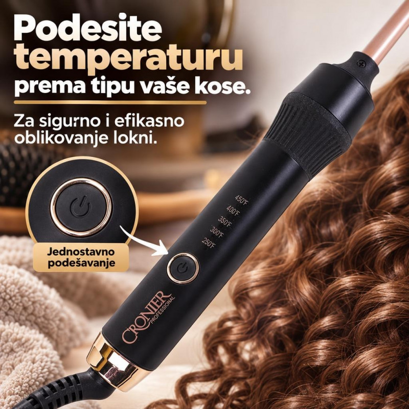 CRONIER Figaro za sitne afro lokne 9 mm