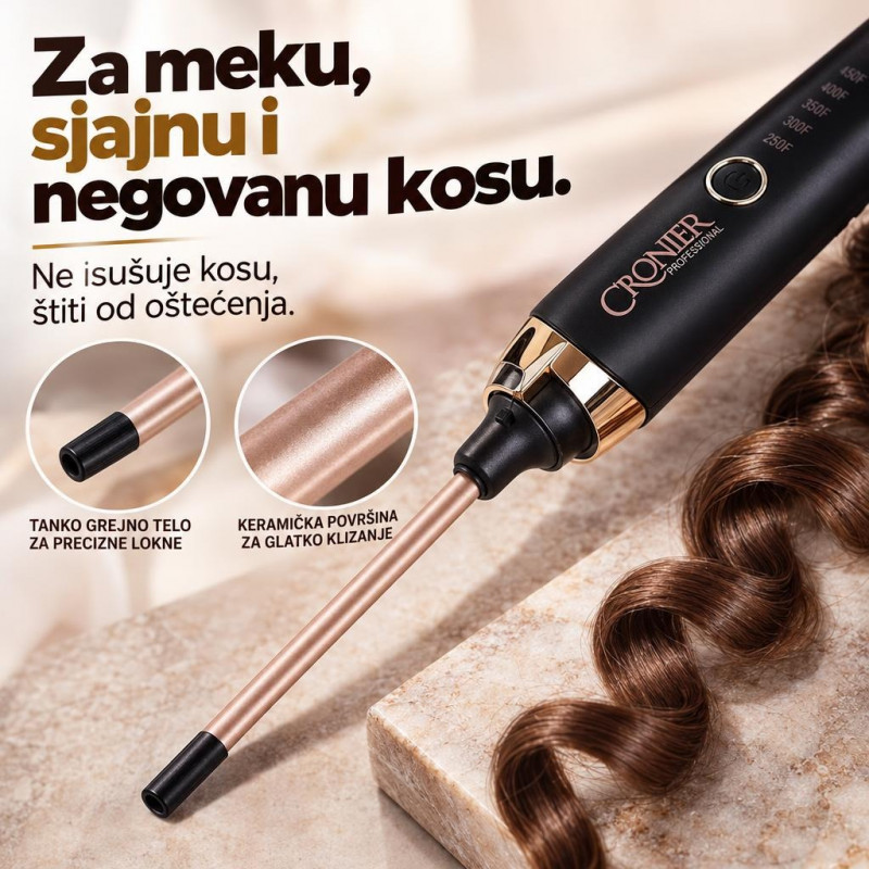 CRONIER Figaro za sitne afro lokne 9 mm