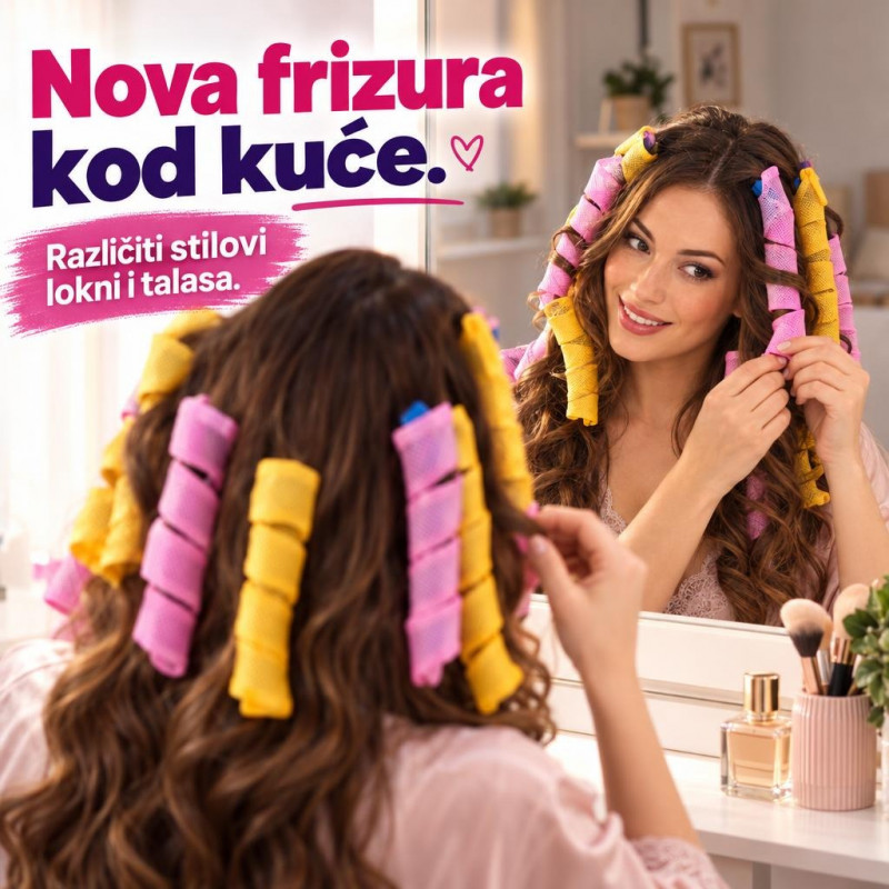 Magični vikleri za glamurozne loknice - Set spiralnih uvijača za kosu