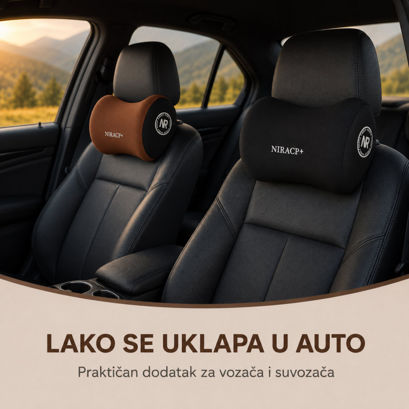 Memory Foam jastuk za vrat - ergonomska podrška za vožnju