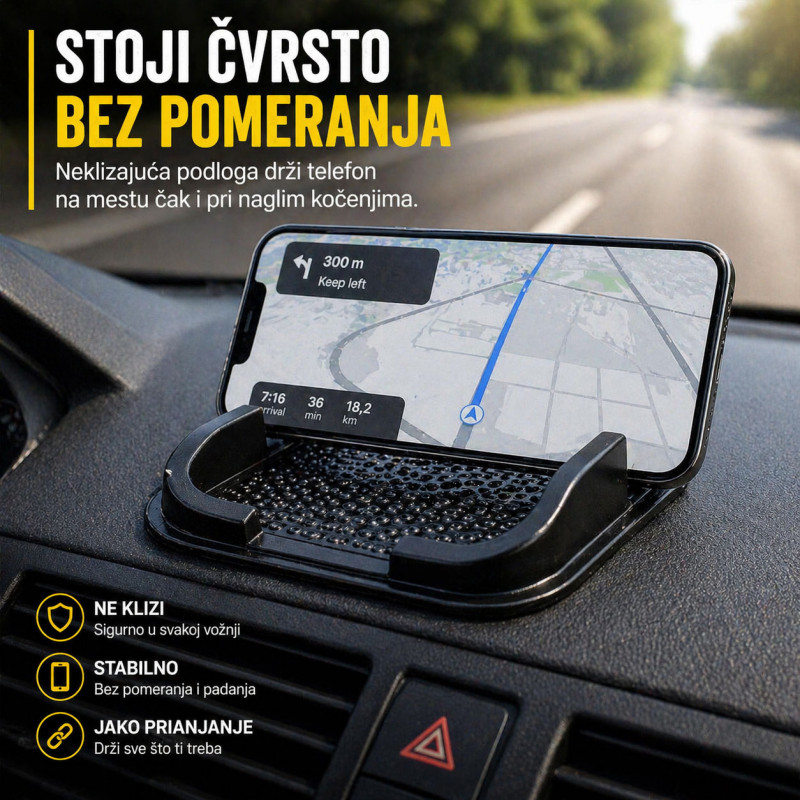 Neklizajuća podloga za telefon u autu – bez klizanja i padanja
