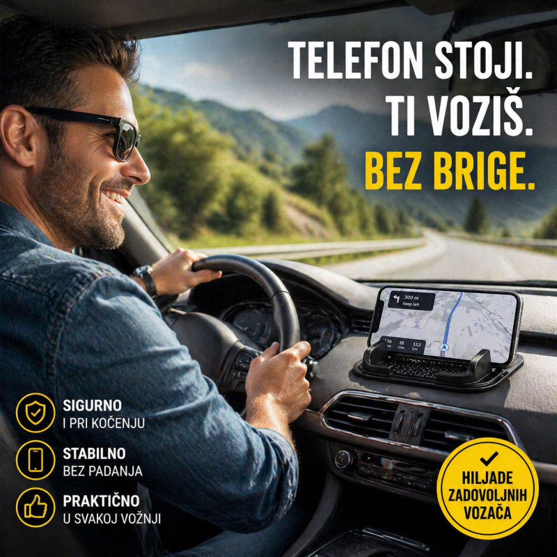Neklizajuća podloga za telefon u autu – bez klizanja i padanja