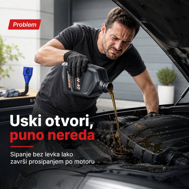 Fleksibilni levak za auto, ulje i gorivo – sipanje bez prosipanja