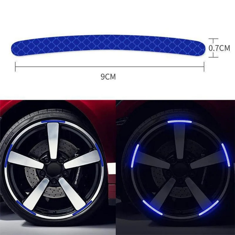 Plave reflektivne nalepnice za bicikl i automobil  - set 20 komada