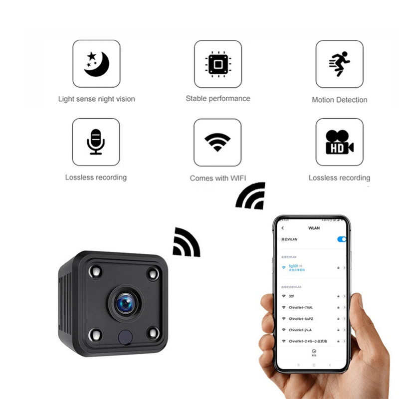 CUBE bežična WiFi IP sigurnosna kamera – 1080P HD sa noćnim vidom