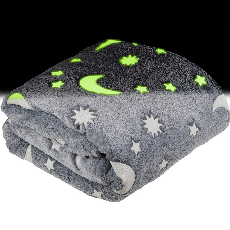 Gray Star Blanket - Sivo ćebe sa svetlećim zvezdama