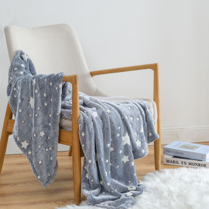 Gray Star Blanket - Sivo ćebe sa svetlećim zvezdama