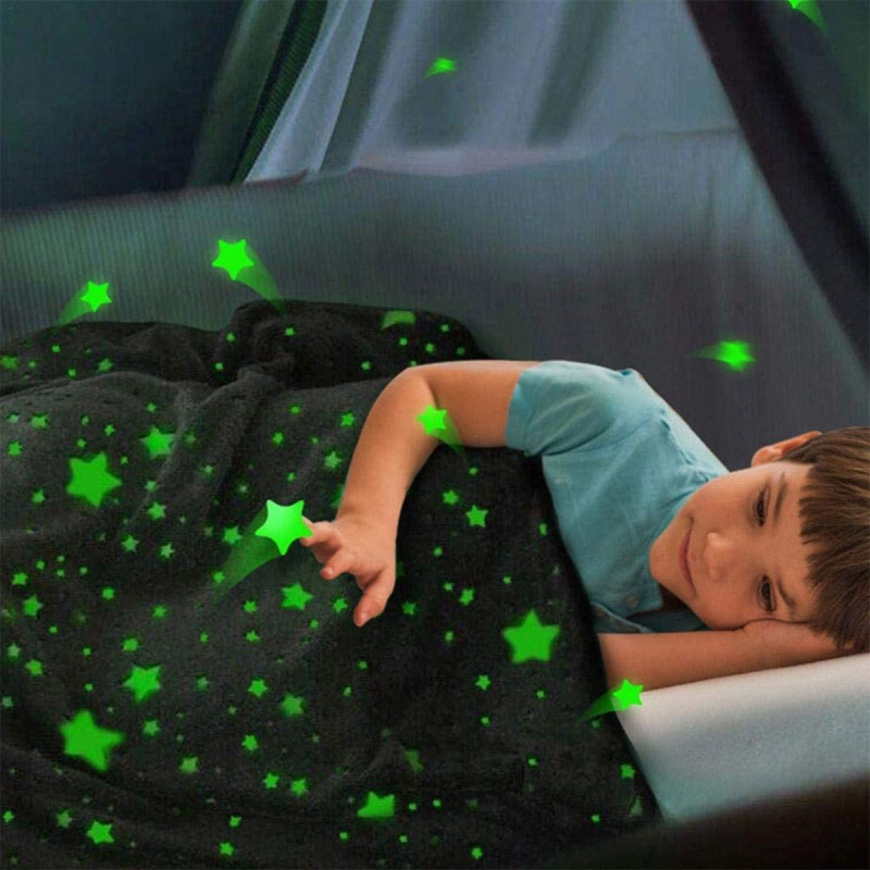Gray Star Blanket - Sivo ćebe sa svetlećim zvezdama