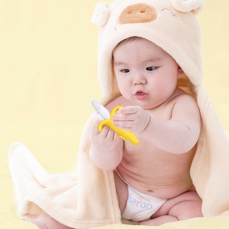 Banana četkica za masiranje bebinih desni 