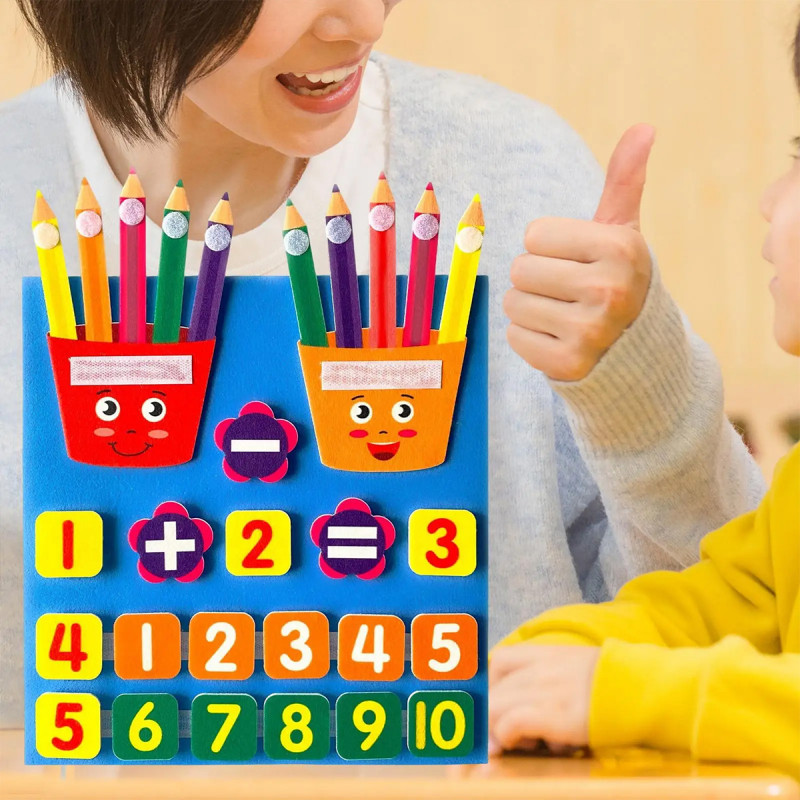 Early education -  tabla od filca za učenje matematike