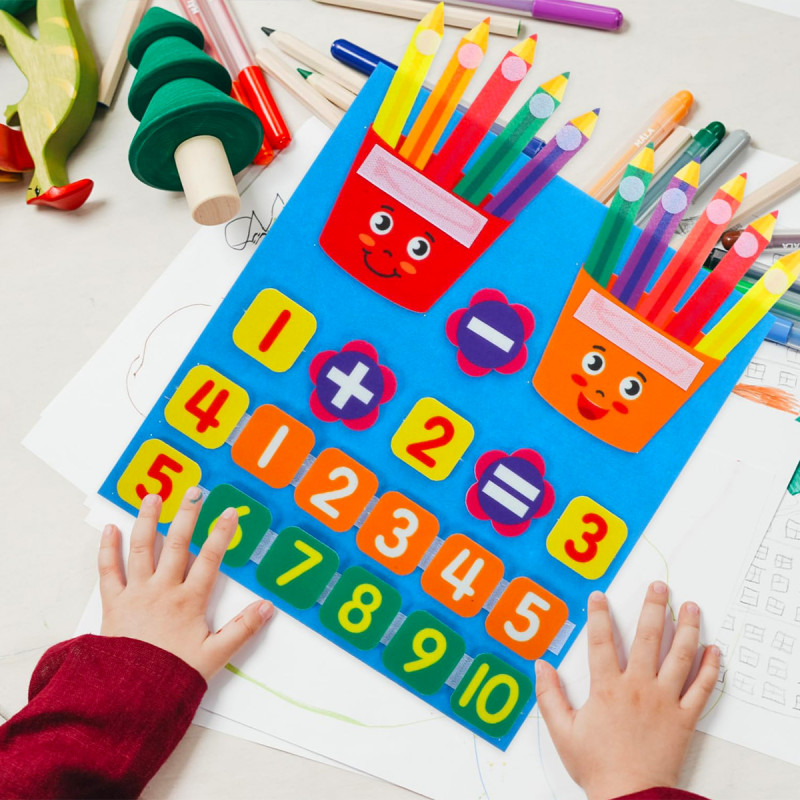 Early education -  tabla od filca za učenje matematike