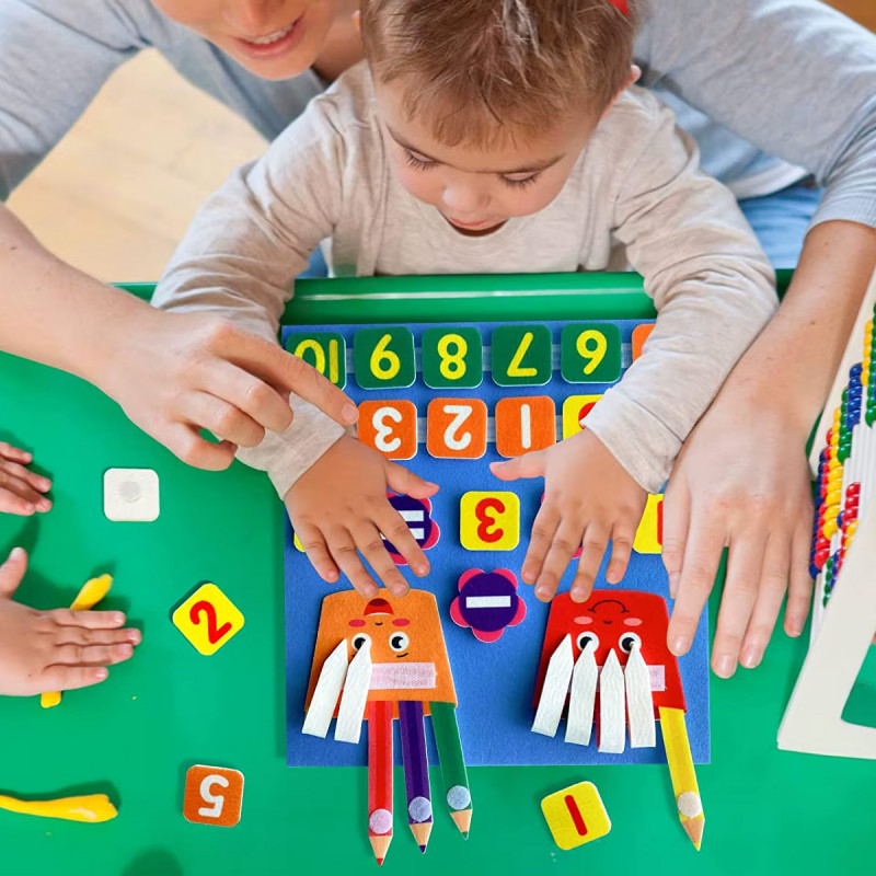 Early education -  tabla od filca za učenje matematike