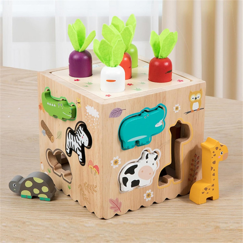 Drvena kocka Montessori zabave - 8u1 set za radoznale mališane