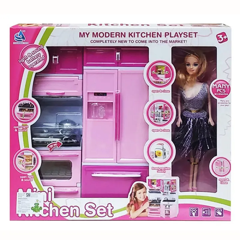 Kitchen playset - Moderan kuhinjski set sa lutkom