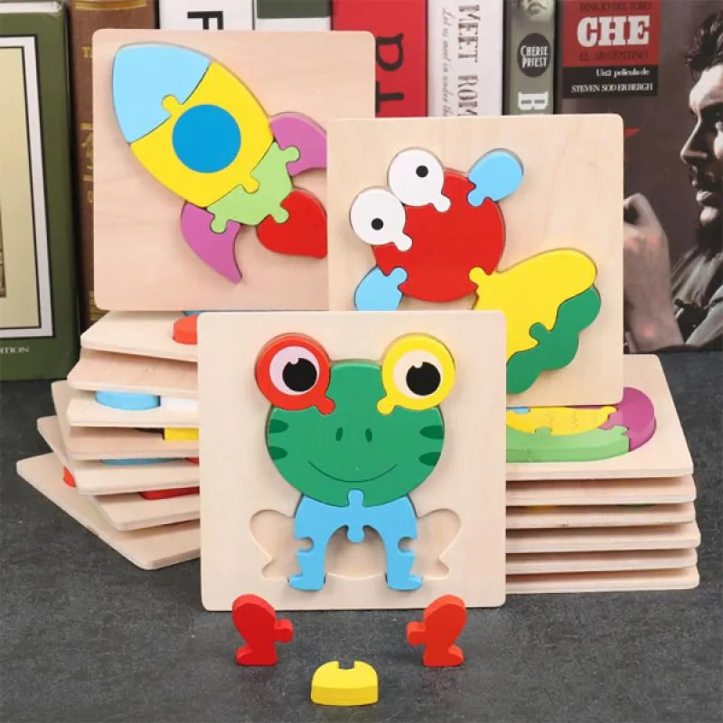 3D kreativne drvene puzle razigranih motiva i boja