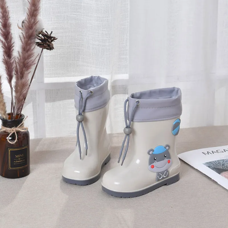 Little tiger - Teget gumene čizme za decu sa toplim uloškom