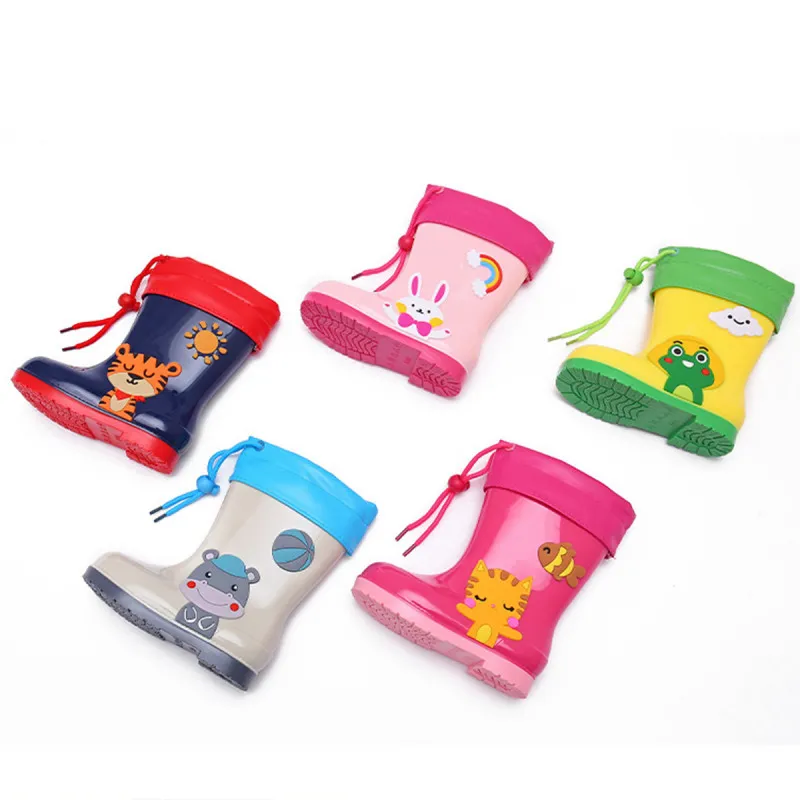 Little tiger - Teget gumene čizme za decu sa toplim uloškom