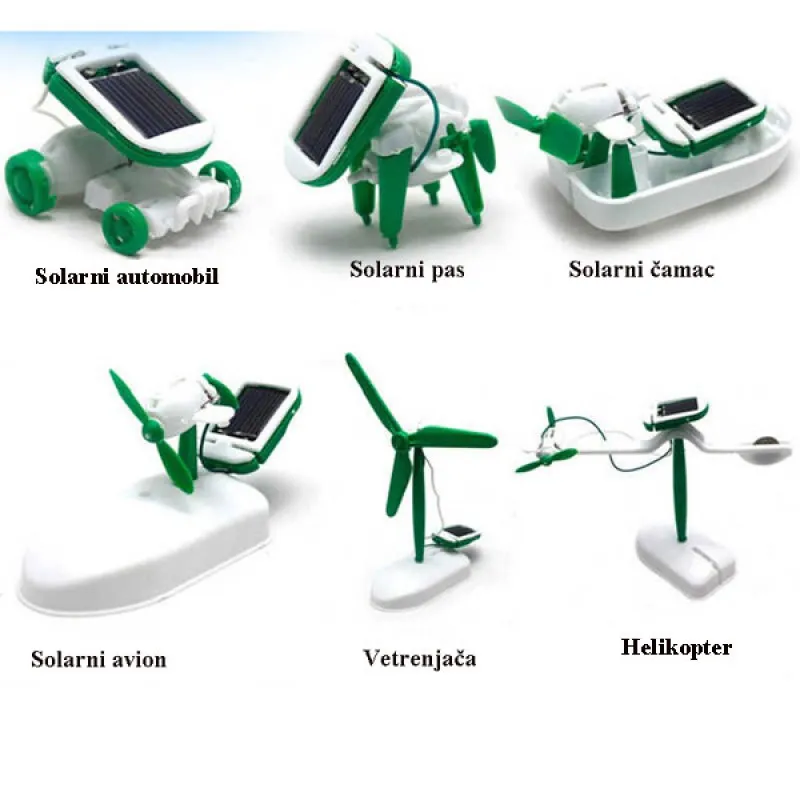  6u1 kreativna solarna transformers igračka
