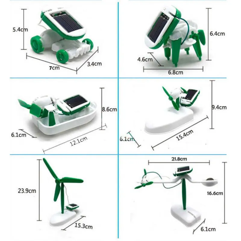  6u1 kreativna solarna transformers igračka