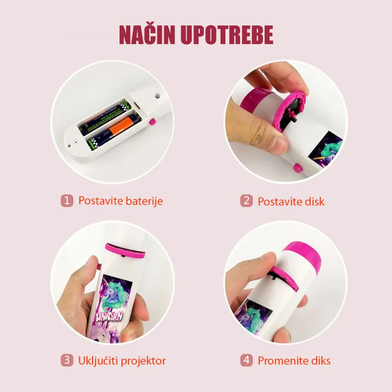 Mini rozi projektor-Ispričaj priču