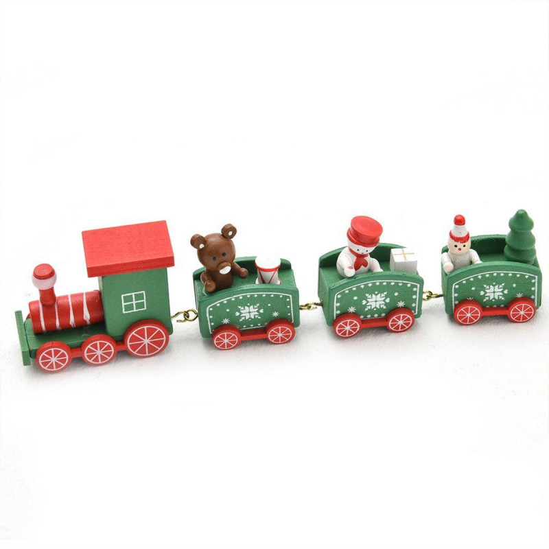 Praznični vozić - Lokomotiva sa vagonima u crvenoj boji