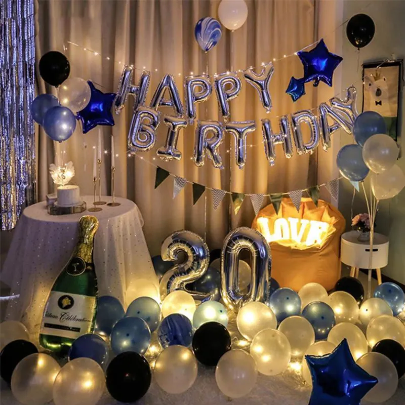 Blue balloons - Dekorativni rodjendanski baloni