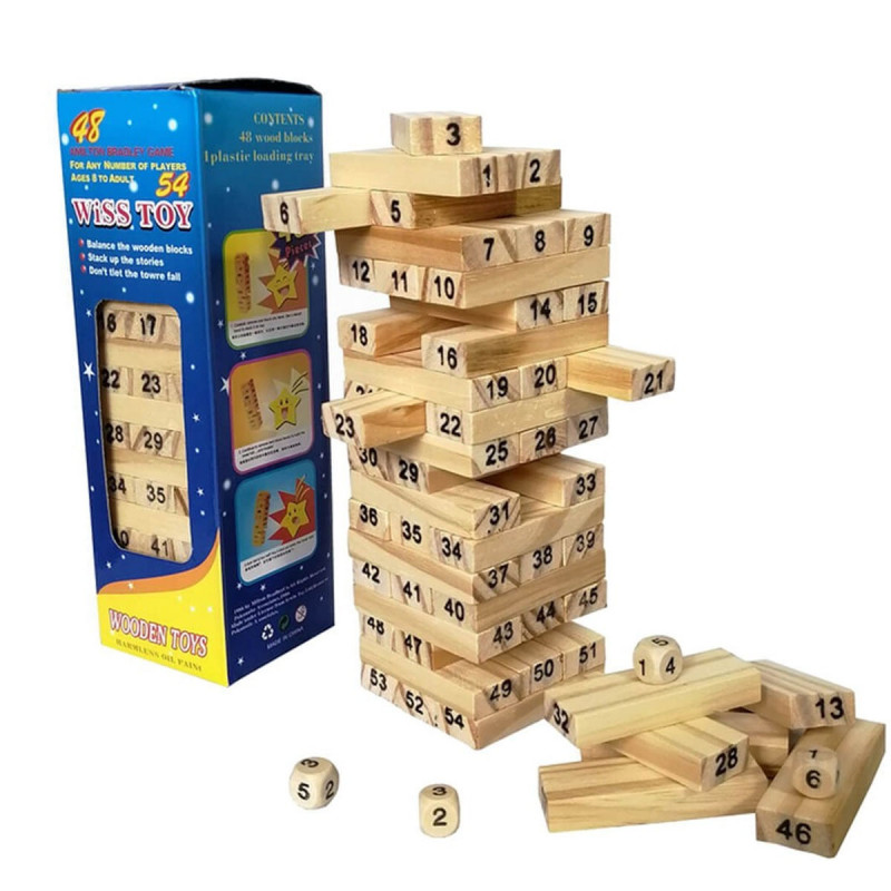 Mini Jenga drveni toranj - društvena igra