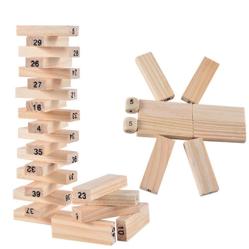 Mini Jenga drveni toranj - društvena igra