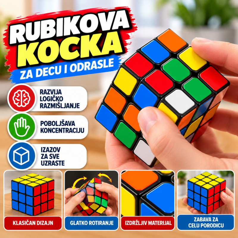 Rubikova kocka - Edukativna kocka za decu i odrasle