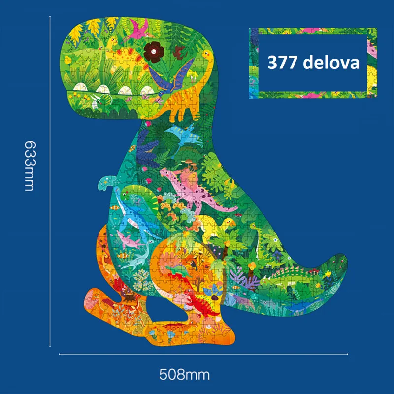 Dino Jungle Puzzle - Velika dinosaurus slagalica od 377 delova