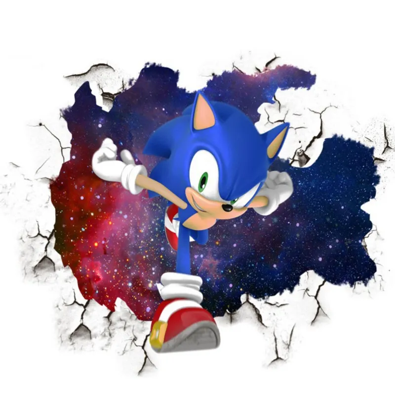 The Hedgehog in action - Sonik u akciji veliki PVC stiker