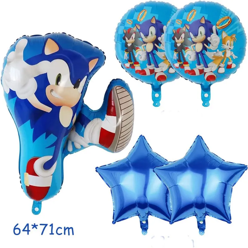 Sonic Kick set - 5 balona za tematsku dečiju zabavu