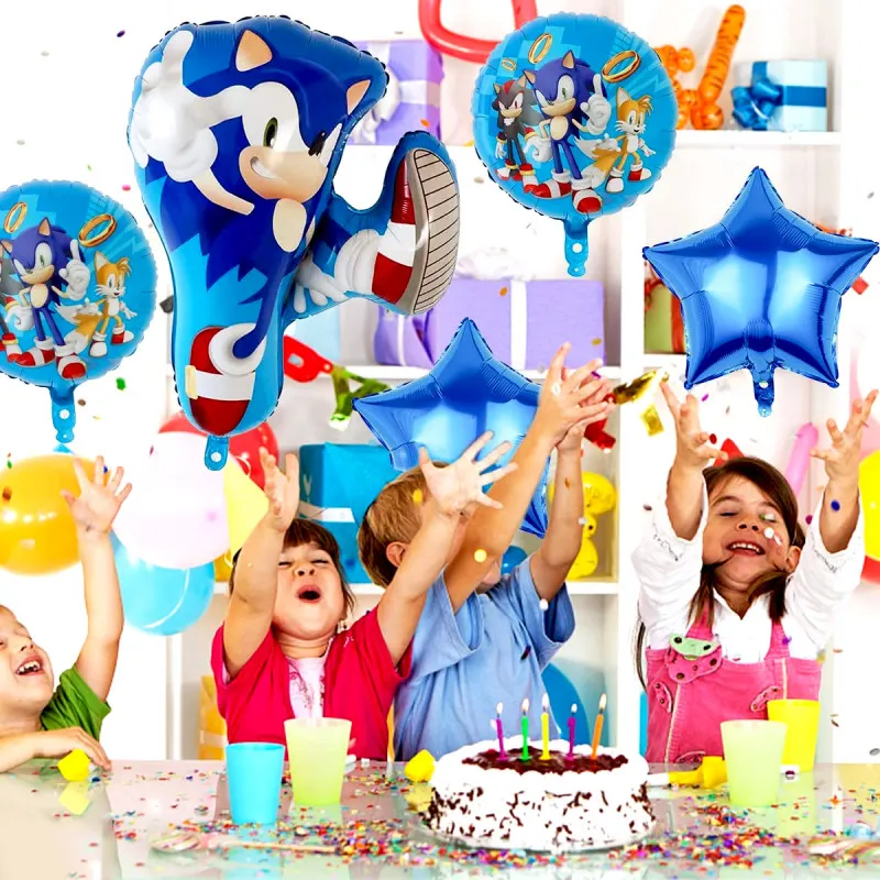 Round Sonic Baloon - Okrugli dečiji balon sa likovima iz Sonika
