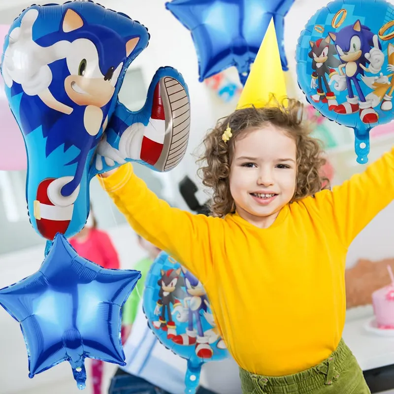 Round Sonic Baloon - Okrugli dečiji balon sa likovima iz Sonika