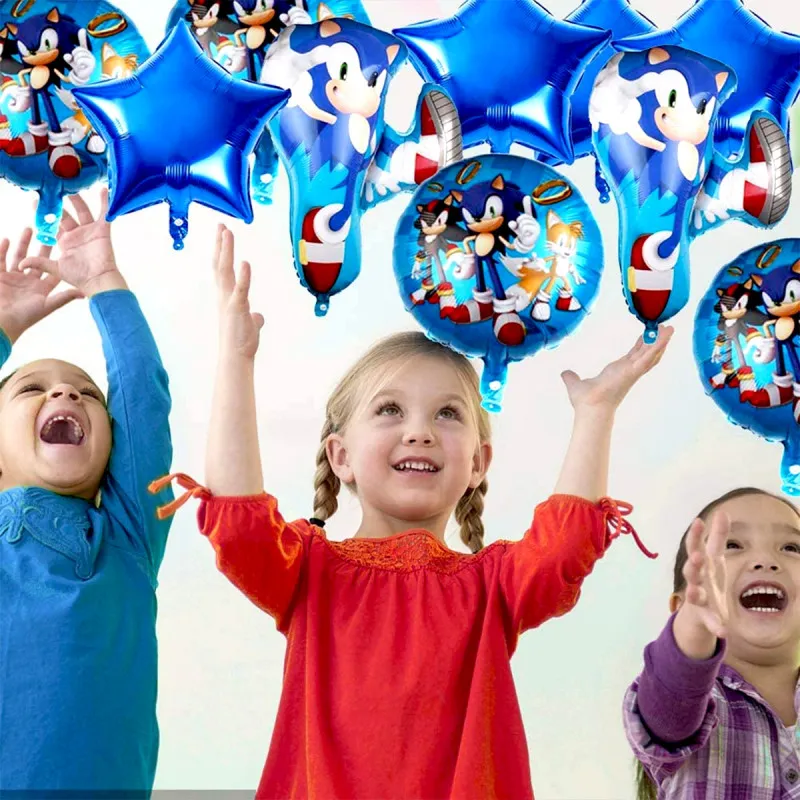 Round Sonic Baloon - Okrugli dečiji balon sa likovima iz Sonika