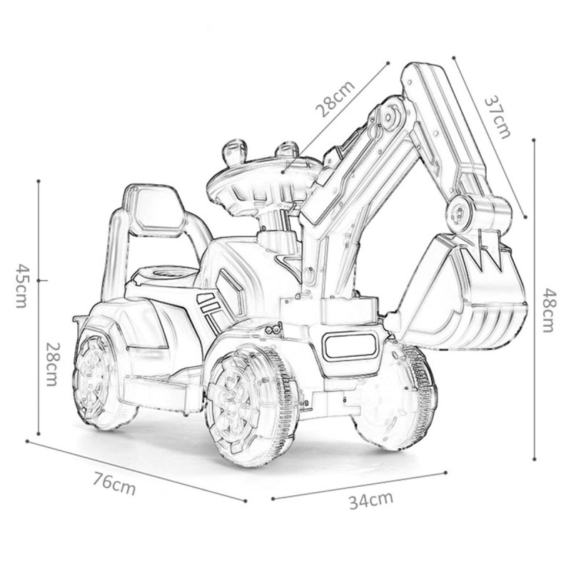 Kids Excavator - Veliki dečiji bager za vožnju