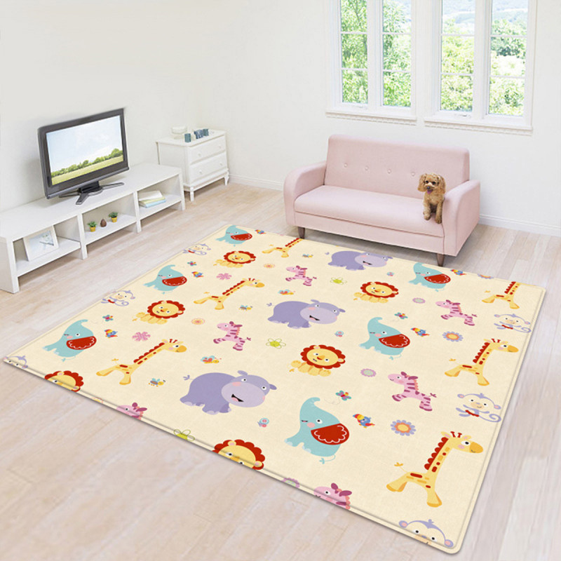 Baby play mat - dvostrana podna prostirka za bebe u poklon pakovanju 180x150cm