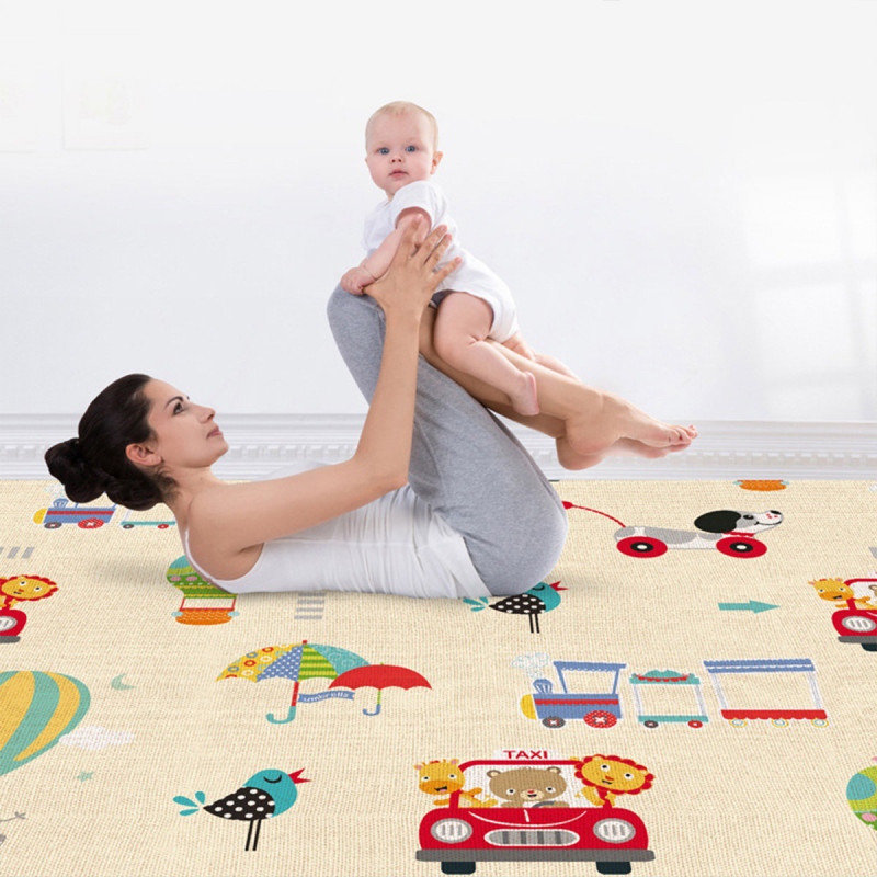 Baby play mat - dvostrana podna prostirka za bebe u poklon pakovanju 180x150cm