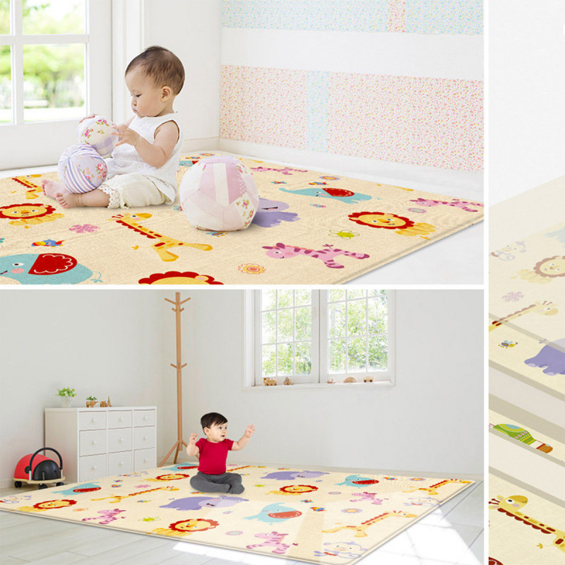 Baby play mat - dvostrana podna prostirka za bebe u poklon pakovanju 180x150cm