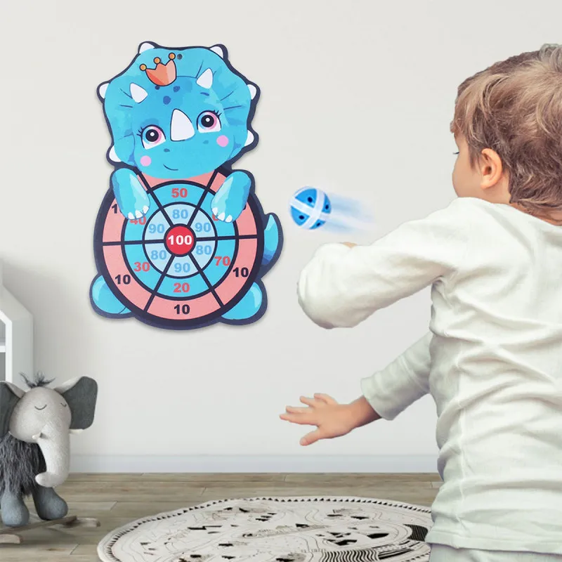 Dečiji pikado sa lepljivim lopticama - Animal dart board