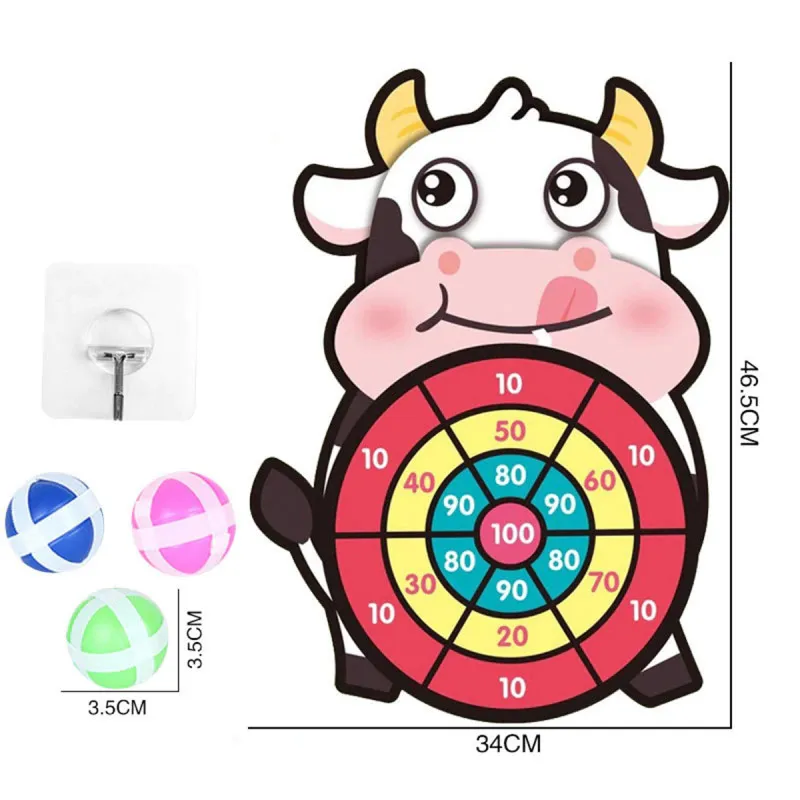Dečiji pikado sa lepljivim lopticama - Animal dart board