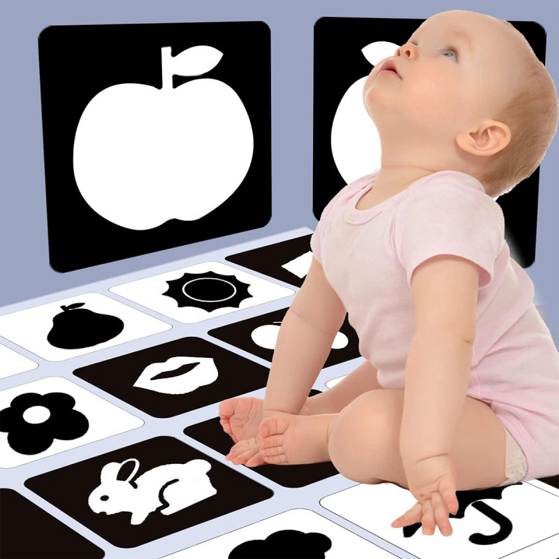 Baby Vision level 1 - crno-bele edukativne kartice za bebe (0-3 meseca)